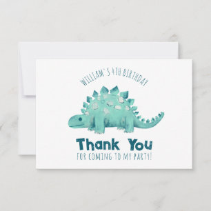 Dinosaur Stegosaurus Dank Bedankkaart