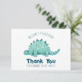 Dinosaur Stegosaurus Dank Bedankkaart (Staand voorkant)