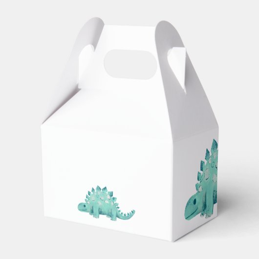 Dinosaur Stegosaurus Dank je jongens Birthday Part Bedankdoosjes (Achterkant)