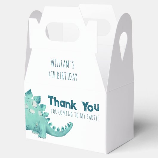 Dinosaur Stegosaurus Dank je jongens Birthday Part Bedankdoosjes (Geopend)