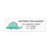 Dinosaur Stegosaurus Etiket (Voorkant)