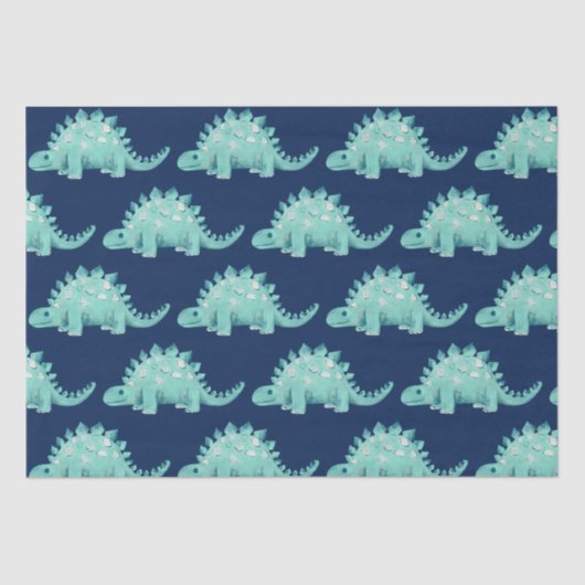 Dinosaur Stegosaurus Kids Birthday Tissuepapier (Voorkant)