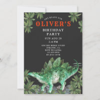 Dinosaur Stegosaurus Kind Birthday Uitnodiging