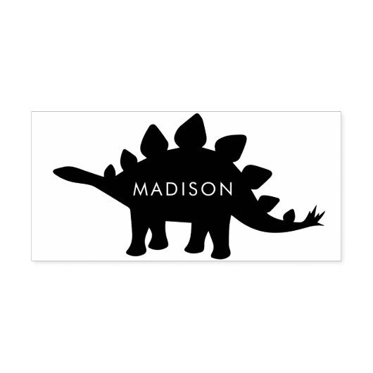 Dinosaur Stegosaurus Leuke Dino Kind naam Rubberstempel (Afrduk)