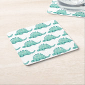 Dinosaur Stegosaurus-patroon Kartonnen Onderzetters (Schuin)