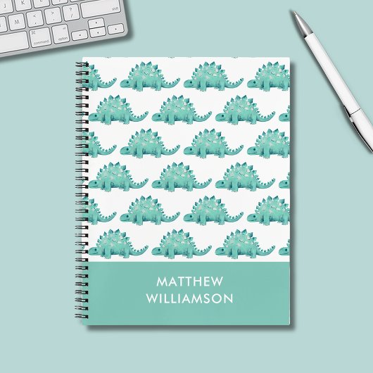 Dinosaur Stegosaurus patroonnaam Notitieboek