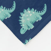 Dinosaur Stegosaurus Pattern Fleece Deken (Hoek)