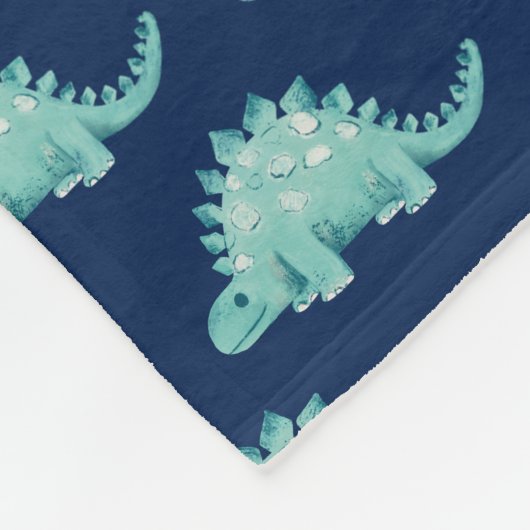 Dinosaur Stegosaurus Pattern Fleece Deken (Hoek)