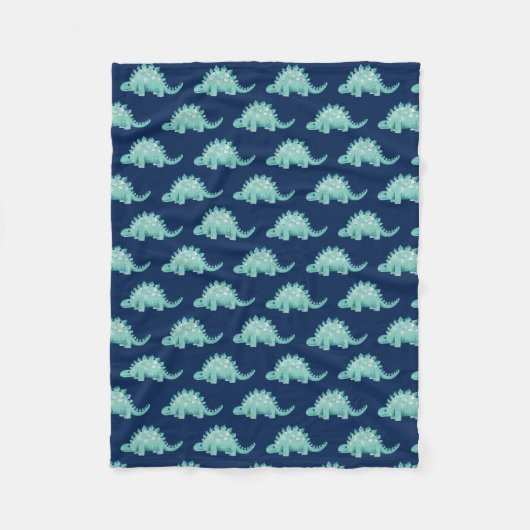 Dinosaur Stegosaurus Pattern Fleece Deken (Voorkant)