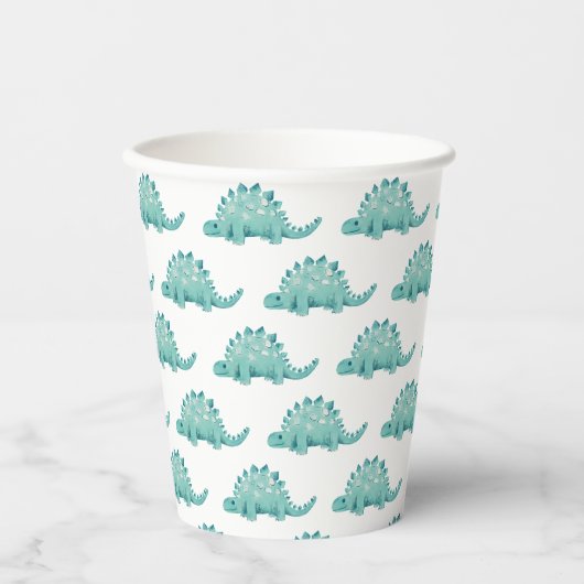 Dinosaur Stegosaurus Pattern Papieren Bekers (Voorkant)