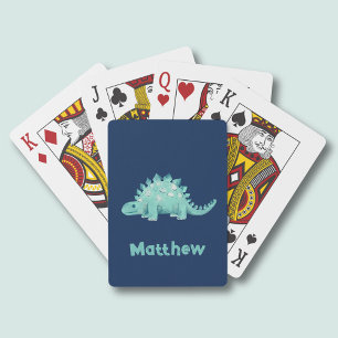 Dinosaur Stegosaurus Pattern Pokerkaarten
