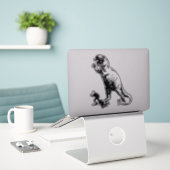 Dinosaur Sticker (Laptop op bureau)