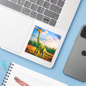 Dinosaur Sticker (Laptop met iPhone)