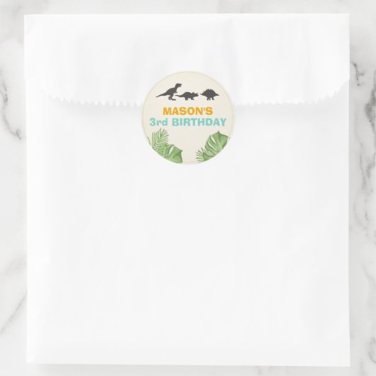 Dinosaur Sticker Envelope Seal Dino (Tas)