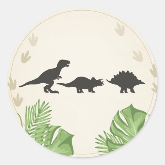 Dinosaur Sticker Envelope Seal Dino (Voorkant)