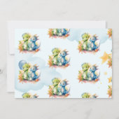 Dinosaur Stomp Chomp Rawr 1st Birthday Party Boy Kaart (Achterkant)