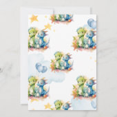 Dinosaur Stomp Chomp Rawr 1st Birthday Party Boy Kaart (Achterkant)