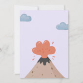 Dinosaur Stomp Chomp Rawr 1st Birthday Party Boy Kaart (Achterkant)