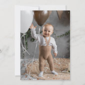 Dinosaur Stomp Chomp Rawr 1st Birthday Party Boy Kaart (Achterkant)