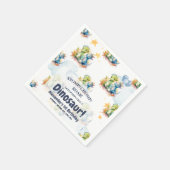 Dinosaur Stomp Chomp Rawr 1st Birthday Party Boy Servet (Hoek)