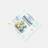 Dinosaur Stomp Chomp Rawr 1st Birthday Party Boy Servet (Hoek)