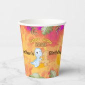 Dinosaur Stomp Chomp Rawr 4e verjaardagsfeestje Papieren Bekers (Voorkant)