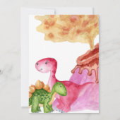 Dinosaur Stomp Chomp Rawr Verjaardagsfeest Kaart (Achterkant)