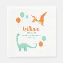 Dinosaur Stomp Chomp Rawr Verjaardagsfeestje Jonge