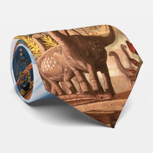 Dinosaur Stropdas Camarasaurus Allosaurus Gregory  (Opgerold)