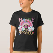 Dinosaur Student Roaring in Eerste Dag van de Pres T-shirt (Voorkant)