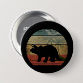 DINOSAUR SUNSET 3 RONDE BUTTON 7,6 CM (Voorkant /achterkant)
