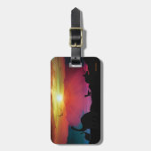 Dinosaur Sunset Bagagelabel (Voorkant verticaal)