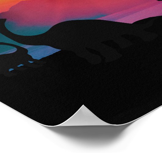 Dinosaur Sunset Poster (Hoek)