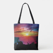 Dinosaur Sunset Tote Bag (Achterkant)