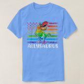 Dinosaur T Re Lgbt Gay Pride Flag Allysaurus Ally T-shirt (Design voorkant)