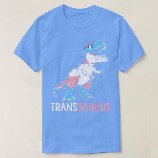 Dinosaur T Re Trans Saurus Transgender Pride Manne T-shirt (Design voorkant)