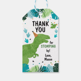 Dinosaur T-Rex bedankt dat je bent opgestomd door Cadeaulabel
