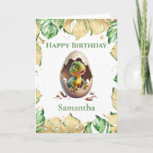 Dinosaur T Rex Birthday Cute Jurassic Kaart (Voorkant)