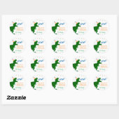 Dinosaur T-rex Birthday Dank u wel stickers labels (Vel)