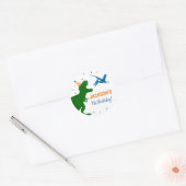Dinosaur T-rex Birthday Dank u wel stickers labels (Envelop)