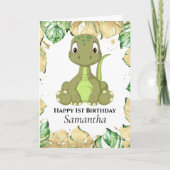Dinosaur T Rex Birthday Jurassic Kaart (Voorkant)