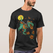 Dinosaur T Rex Boo Halloween Boys Pumpkin Matching T-shirt (Voorkant)