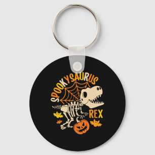 Dinosaur T Rex Boo Halloween Kostuum Grappige Pomp Sleutelhanger