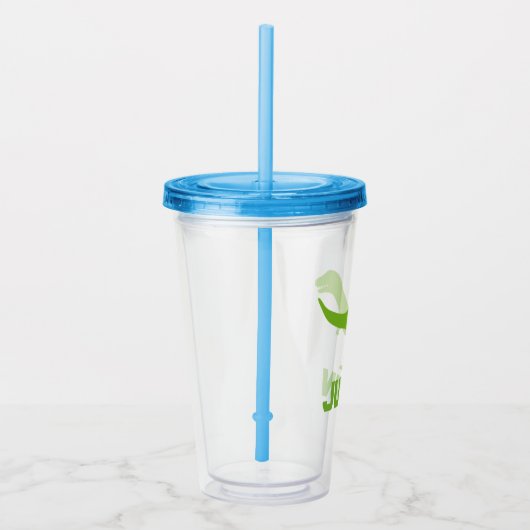 Dinosaur t-rex boy's Birthday party Acryl Drinkbeker (Rechts)