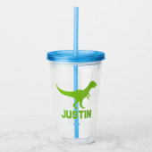 Dinosaur t-rex boy's Birthday party Acryl Drinkbeker (Voorkant)