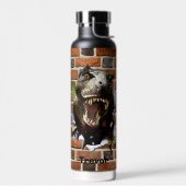 Dinosaur T-Rex Busting Out Personalize Name Waterfles (Links)