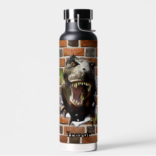 Dinosaur T-Rex Busting Out Personalize Name Waterfles