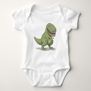 Dinosaur T Rex Cartoon Romper