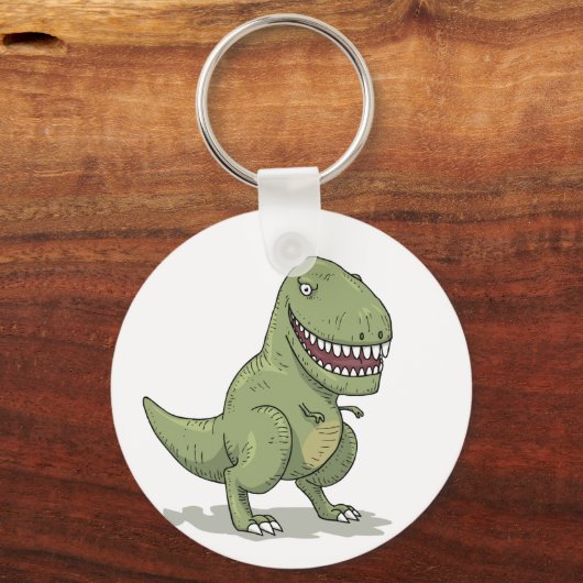 Dinosaur T Rex Cartoon Sleutelhanger (Voorkant)