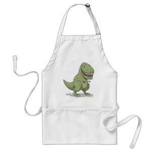 Dinosaur T Rex Cartoon Standaard Schort